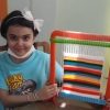 نمونه گلیم بافته شده بر روی دارک توسط آتریسا جان 7 ساله