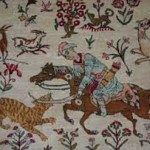 نقوش شکار گاه (شکار گاهی)قالی بافی